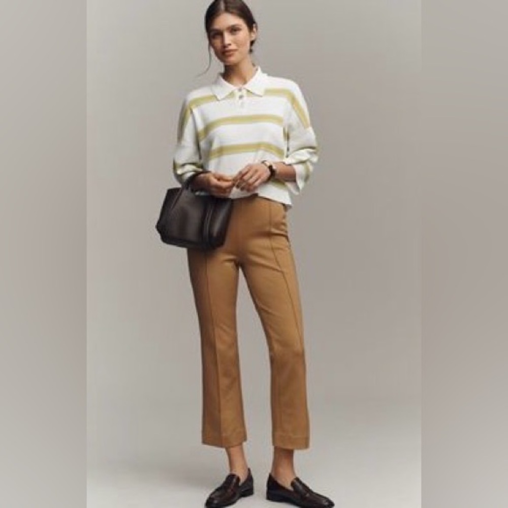 The Poppy Kick Flare Pull on Pants by Maeve in Camel